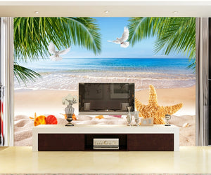 Beautiful beach scenery seascape Mediterranean Wallpaper IDCWP-DZ-000124