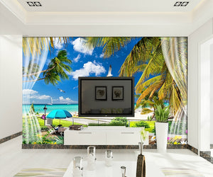 European Luxury Mediterranean Villa Ocean View Wallpaper IDCWP-DZ-000126