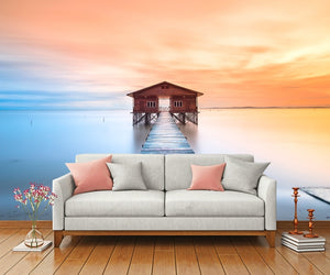 Mediterranean sunrise seascape colorful landscape Wallpaper IDCWP-DZ-000146