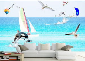 Refreshing summer sea scenery Wallpaper IDCWP-DZ-000152