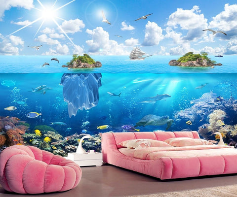 Underwater World Island Landscape 3D Wallpaper IDCWP-DZ-000183