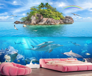 HD 3D Sea Water Cut Landscape 3D Wallpaper IDCWP-DZ-000188