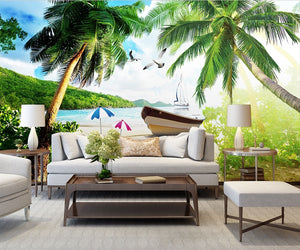 HD Mediterranean Sea 3D Seascape Island Maldives Wallpaper IDCWP-DZ-000245