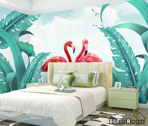 Image of flamingo wallpaper wall murals IDCWP-HL-000001