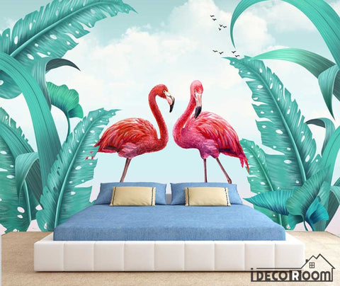 Image of flamingo wallpaper wall murals IDCWP-HL-000001
