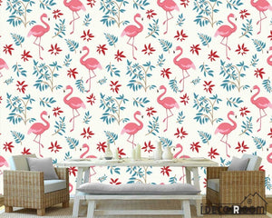 flamingo sofa wallpaper wall murals IDCWP-HL-000013