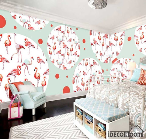 Image of Flamingo Sofa wallpaper wall murals IDCWP-HL-000022