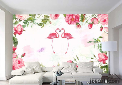 Image of Nordic elegant  rose floral wallpaper wall murals IDCWP-HL-000028