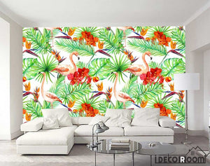 Flamingo coco europe retro tropical wallpaper wall murals IDCWP-HL-000036