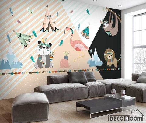Image of Cartoon animal cute wallpaper wall murals IDCWP-HL-000055