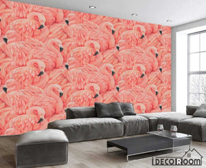 red fire flamingo European wallpaper wall murals IDCWP-HL-000066