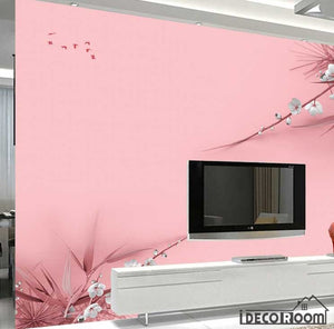 pink flamingo plant wallpaper wall murals IDCWP-HL-000075