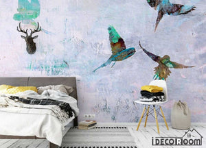 Nordic abstract  bird wallpaper wall murals IDCWP-HL-000090