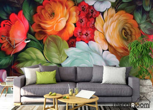 Oil Painting Rose Continental wallpaper wall murals IDCWP-HL-000093
