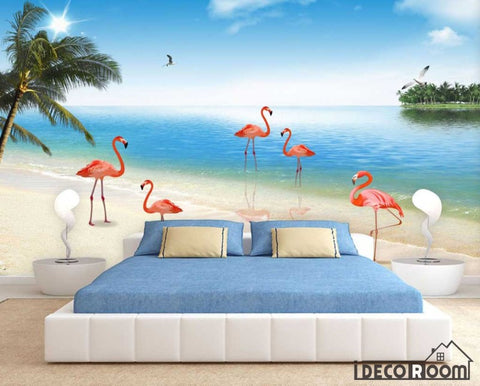 Image of Modern minimalist Mediterranean coco Flamingo wallpaper wall murals IDCWP-HL-000109