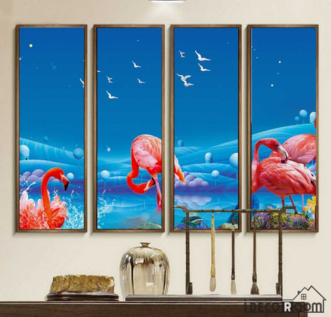 Image of Modern minimalist sea Flamingo wallpaper wall murals IDCWP-HL-000118