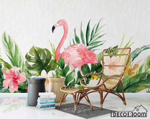 Image of fashion flamingo Nordic minimalist wallpaper wall murals IDCWP-HL-000121