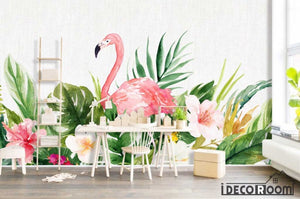 fashion flamingo Nordic minimalist wallpaper wall murals IDCWP-HL-000121