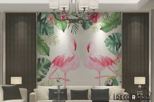 Modern minimalist fashion flamingo wallpaper wall murals IDCWP-HL-000169