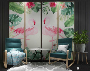 Modern minimalist fashion flamingo wallpaper wall murals IDCWP-HL-000169