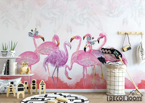Modern minimalist  Flamingo Nordic wallpaper wall murals IDCWP-HL-000176