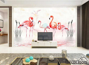 Nordic warm romantic flamingo wallpaper wall murals IDCWP-HL-000194
