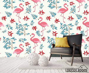 Nordic tropical plant Flamingo wallpaper wall murals IDCWP-HL-000219