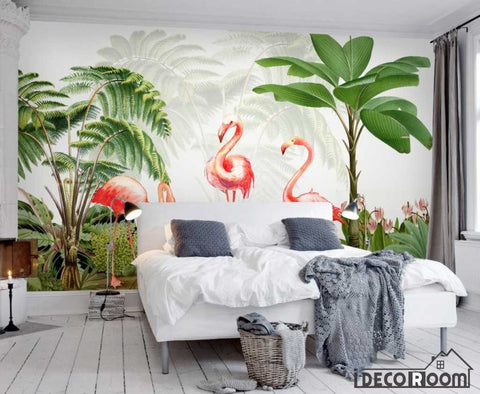 Flamingo plant  modern minimalist wallpaper wall murals IDCWP-HL-000278