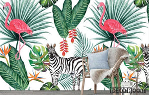 flamingo zebra wallpaper wallpaper wall murals IDCWP-HL-000312