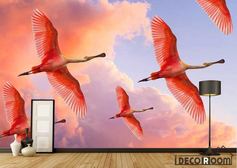 Image of Beautiful modern minimalist Flamingo Nordic wallpaper wall murals IDCWP-HL-000326