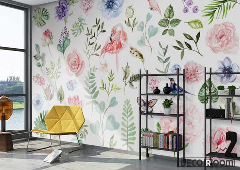Image of American pastoral plant flower simple wallpaper wall murals IDCWP-HL-000342