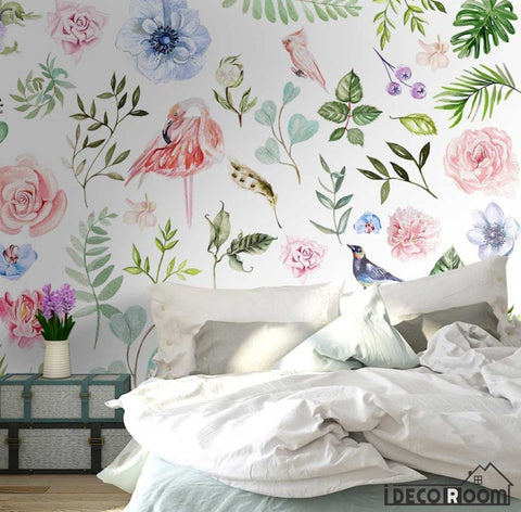 Image of American pastoral plant flower simple wallpaper wall murals IDCWP-HL-000342
