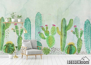 Modern minimalist  plant cactus wallpaper wall murals IDCWP-HL-000361