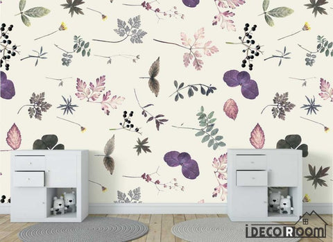 Image of American pastoral plant flower simple wallpaper wall murals IDCWP-HL-000366