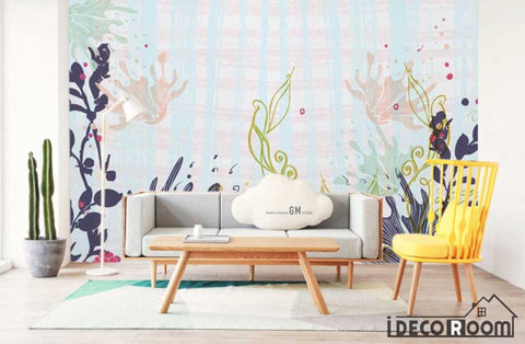 Image of garden plants flower simple wallpaper wall murals IDCWP-HL-000384
