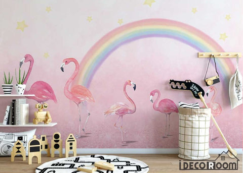 Image of flamingo wallpaper princess pink wallpaper wall murals IDCWP-HL-000390