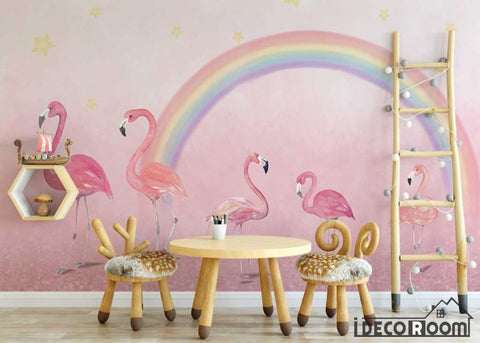 Image of flamingo wallpaper princess pink wallpaper wall murals IDCWP-HL-000390