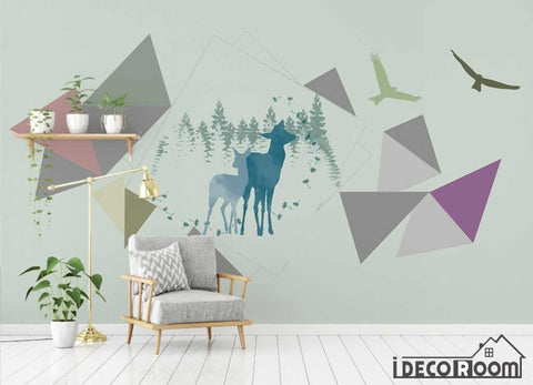 Image of Nordic modern minimalist abstract geometric wallpaper wall murals IDCWP-HL-000465