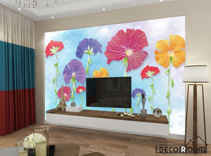 Modern minimalist watercolor flowers wallpaper wall murals IDCWP-HL-000539