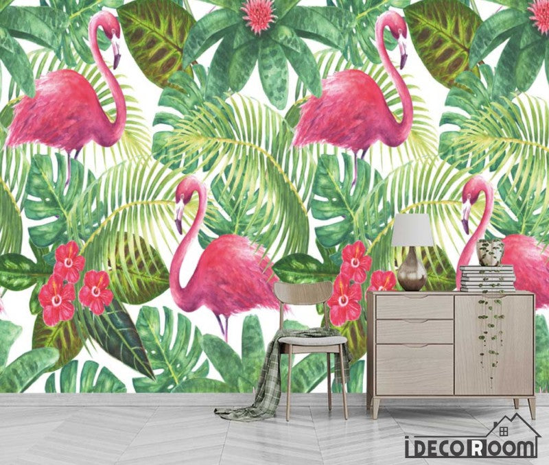 Nordic  tropical flamingo sofa wallpaper wall murals IDCWP-HL-000567