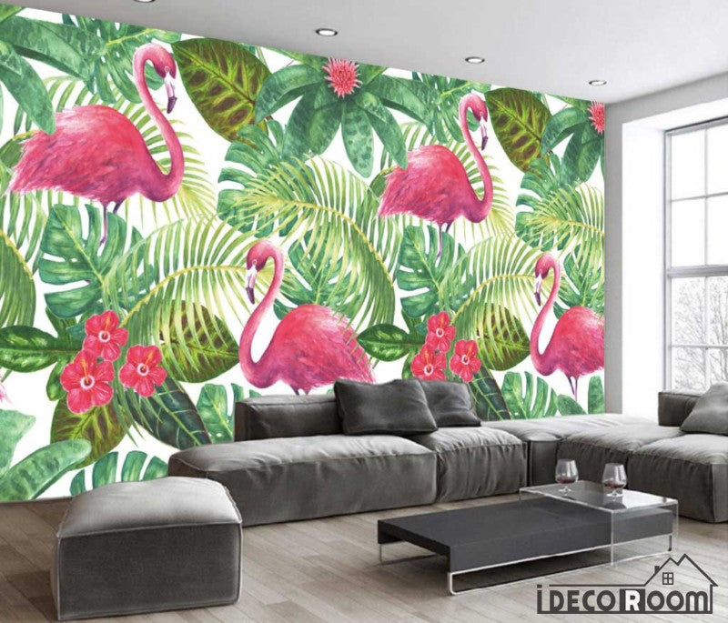 Nordic  tropical flamingo sofa wallpaper wall murals IDCWP-HL-000567