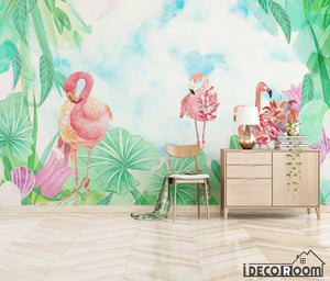 Nordic  flamingo sofa wallpaper wall murals IDCWP-HL-000579