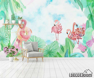 Nordic  flamingo sofa wallpaper wall murals IDCWP-HL-000579