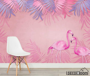 Flaming flamingo pastoral wallpaper wall murals IDCWP-HL-000589
