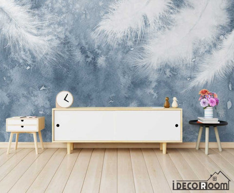 Image of Modern minimalist feathers Nordic wallpaper wall muralss IDCWP-HL-000601