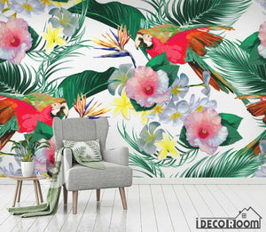 Tropical flowers plants rainforest wallpaper wall murals IDCWP-HL-000620