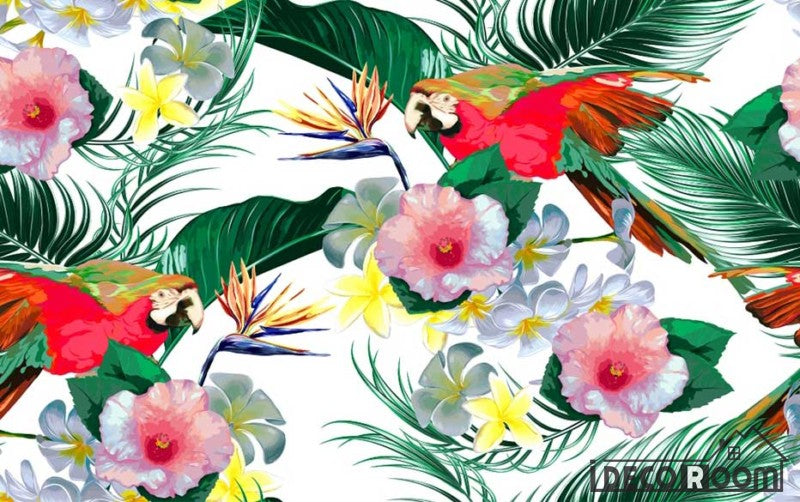 Tropical flowers plants rainforest wallpaper wall murals IDCWP-HL-000620
