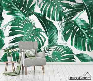 Tropical plant foliage rainforest wallpaper wall murals IDCWP-HL-000621