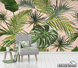 Tropical plant foliage rainforest wallpaper wall murals IDCWP-HL-000623