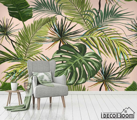 Image of Tropical plant foliage rainforest wallpaper wall murals IDCWP-HL-000623